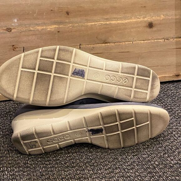 Ecco Felicia Navy Blue Nubuck Perforated Slip On Loafer Shoe, - Picture 5 of 6